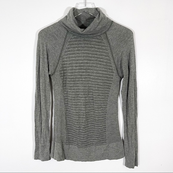 Athleta Sweaters - Athleta • Green Devotion Turtleneck Wool Baselayer